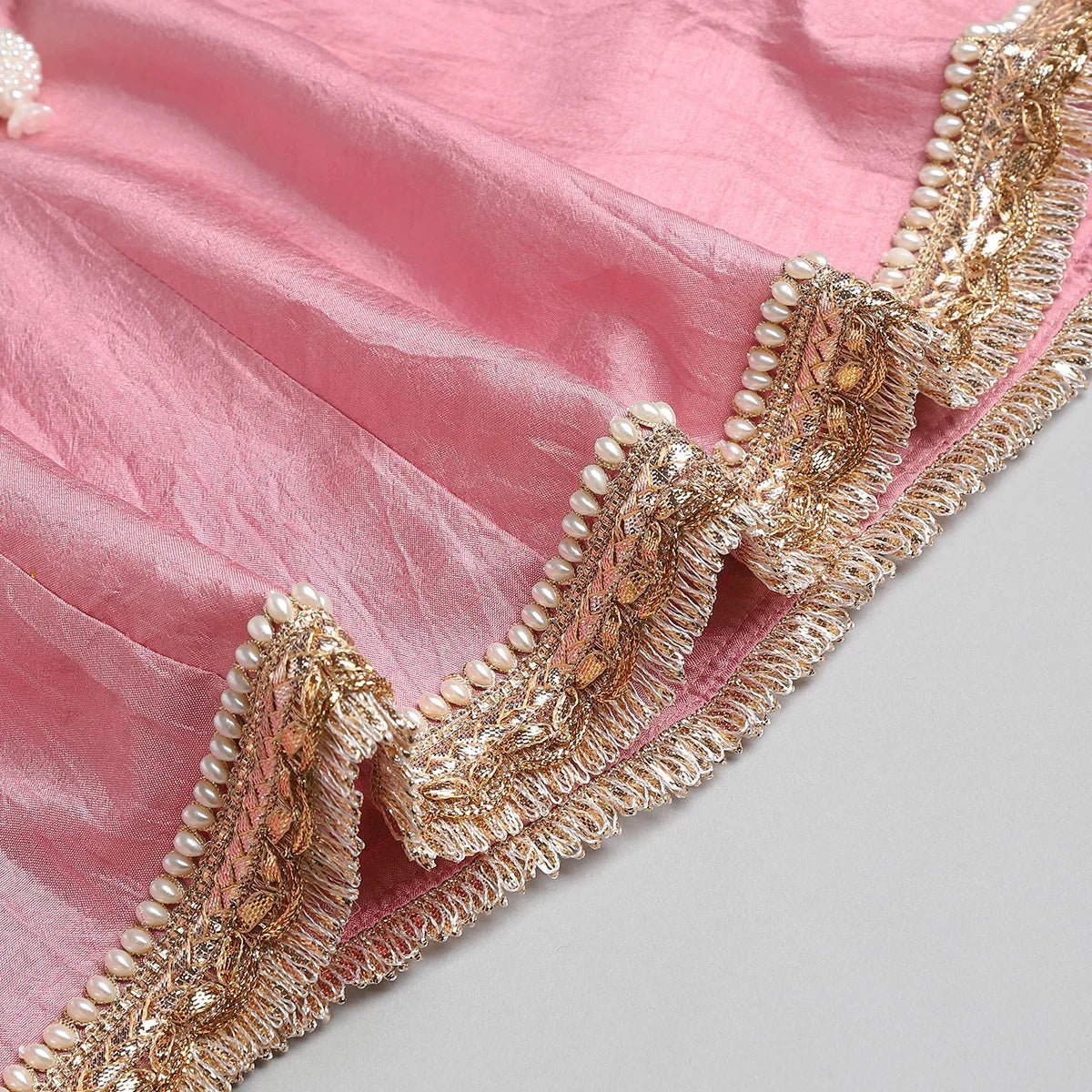 Pink silk anarkali suit set for girls byb premium