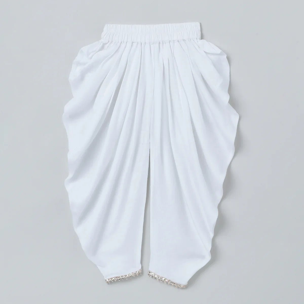 Pink & White Katha Stitch Kurti Dhoti Set for Girls - BYB PREMIUM