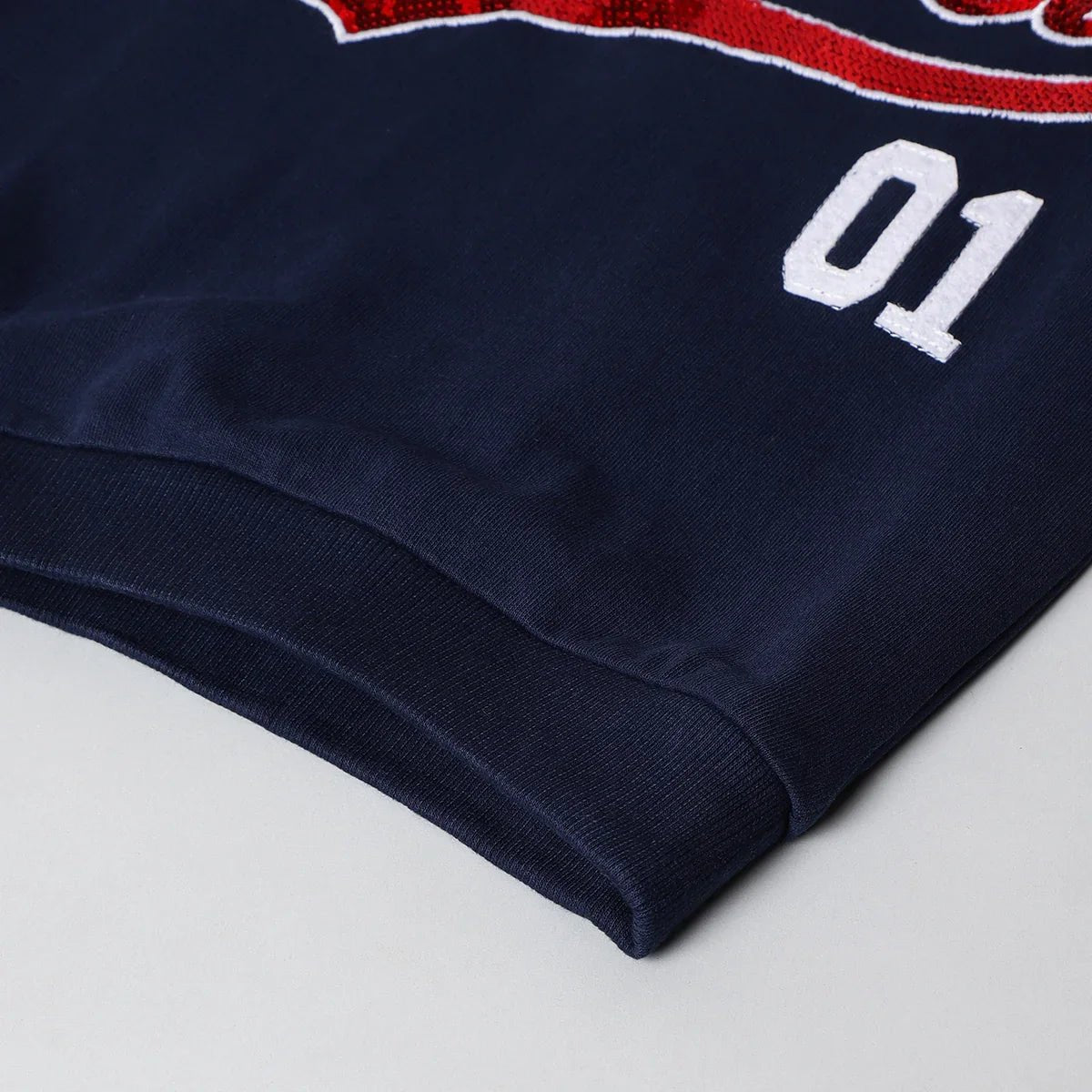 Power Play Sequin Sweatshirt – Red & Blue - BYB PREMIUM