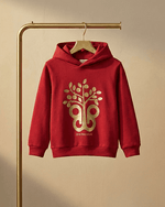 Load image into Gallery viewer, Red Hoodie Sweatshirt with Gold Foil Print - BYB PREMIUM