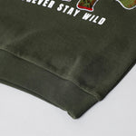 Load image into Gallery viewer, Roar Mode Reversible Sequin Dino Sweatshirt – Olive Green - BYB PREMIUM