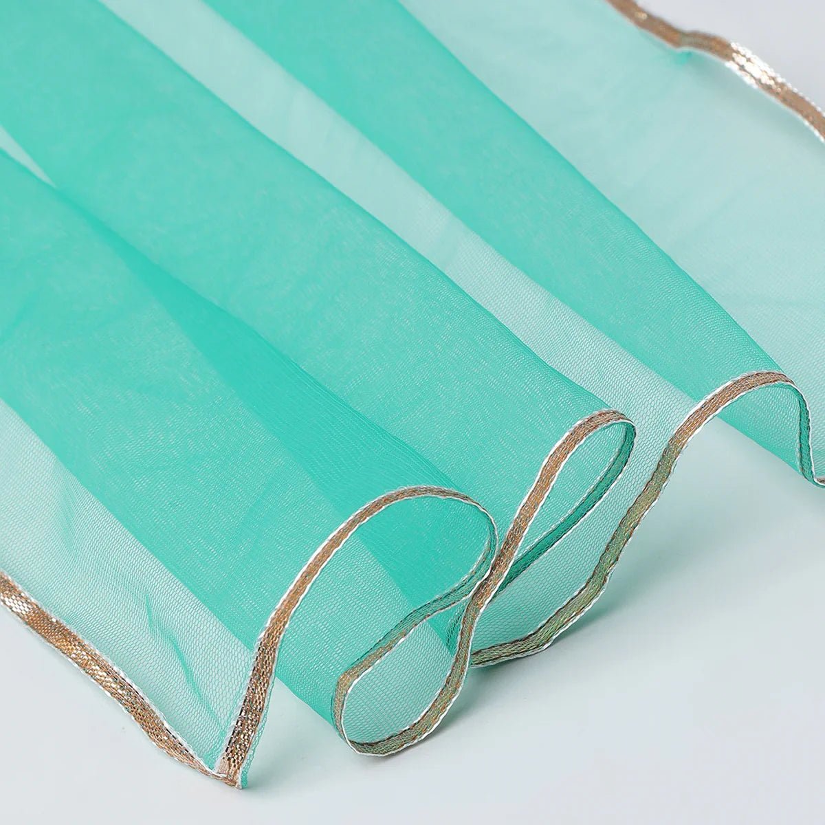 Royal Blue & Green Embroidered Lehenga Choli Set for Girls - BYB PREMIUM