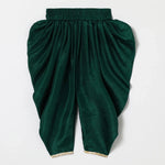 Load image into Gallery viewer, Rust Printed Lace Embellished Kurta and Green Dhoti Set - BYB PREMIUM