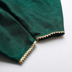 Load image into Gallery viewer, Rust Printed Lace Embellished Kurta and Green Dhoti Set - BYB PREMIUM