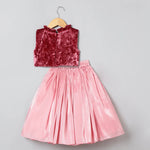 Load image into Gallery viewer, Velvet Blouse & Shiny Organza Skirt Set - BYB PREMIUM