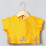 Load image into Gallery viewer, Yellow & White Gota Work Lehenga Set - BYB PREMIUM