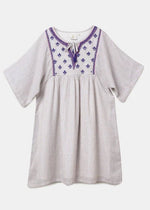 Load image into Gallery viewer, Neutral Beige Premium Cotton Dress for Girls | Soft & Comfortable Kidswear - BYB PREMIUM
