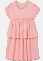 Load image into Gallery viewer, Rosé Charm Layered Dress - BYB PREMIUM