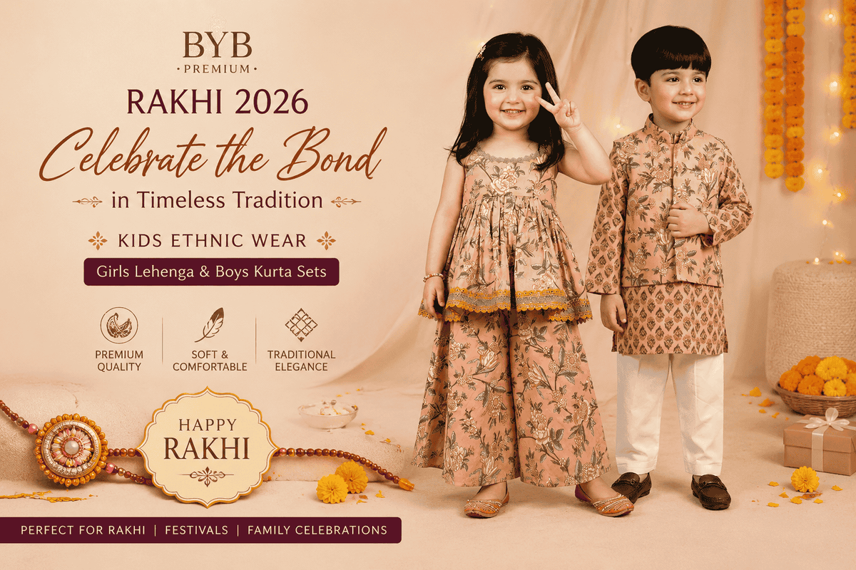 Rakhi 2026: dress your little ones in premium ethnic wear   byb premium