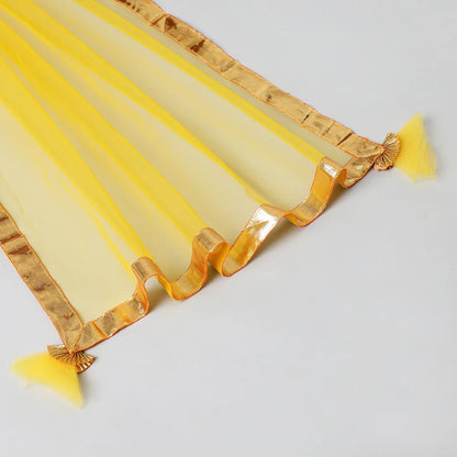 Yellow & White Gota Work Lehenga Set