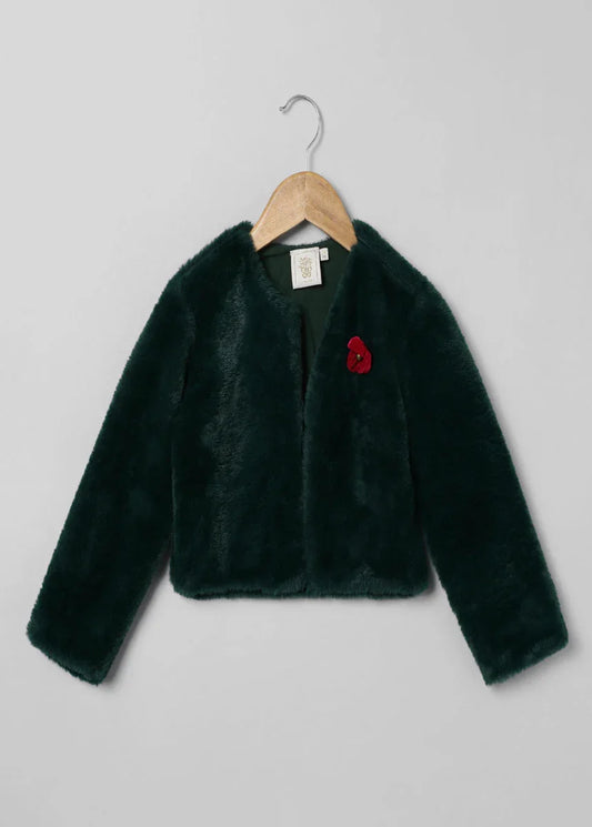 Forest Green Fur Jacket