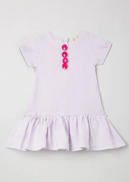 Lavender Breeze Linen Dress for Girls