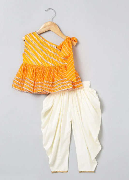 Bandhani Bloom Dhoti Set