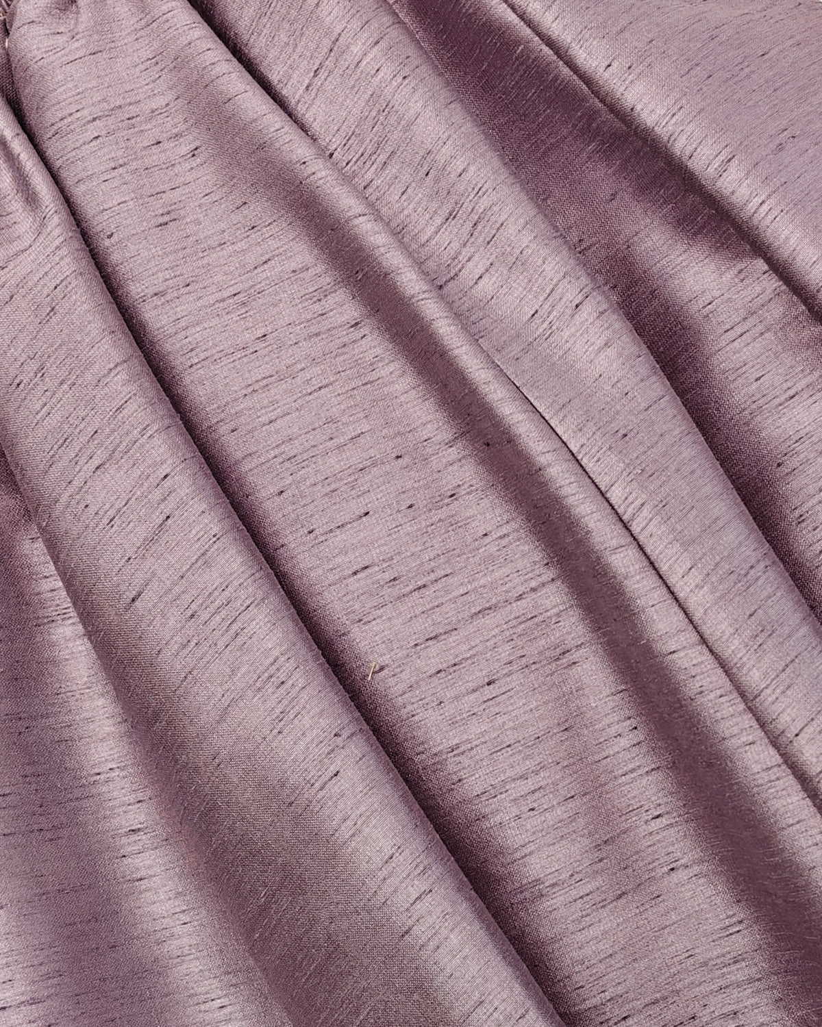 Lavender raw dupion silk girls dress with chanderi top & pearl embroidery