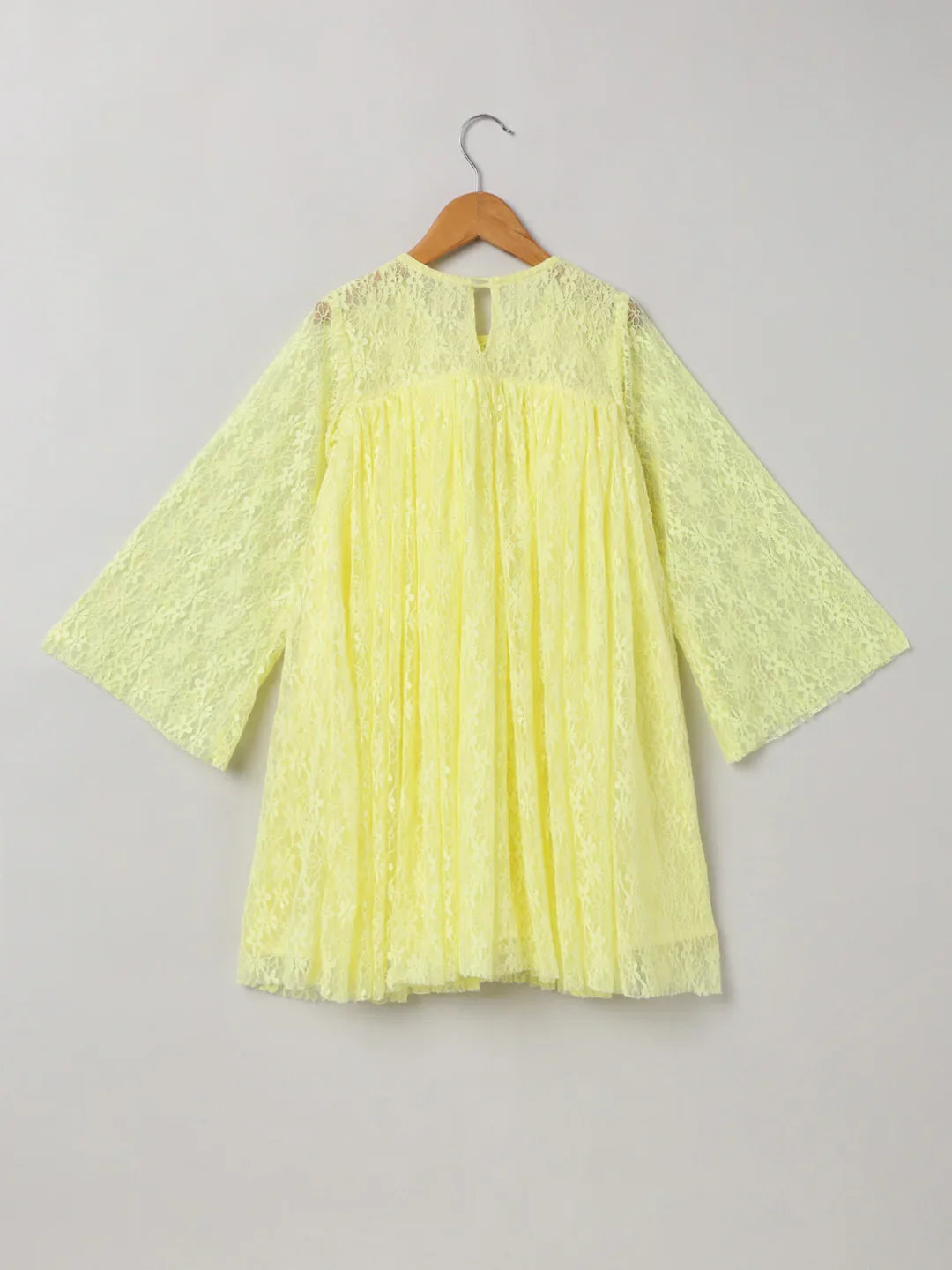 Lemon Yellow Lace Dress