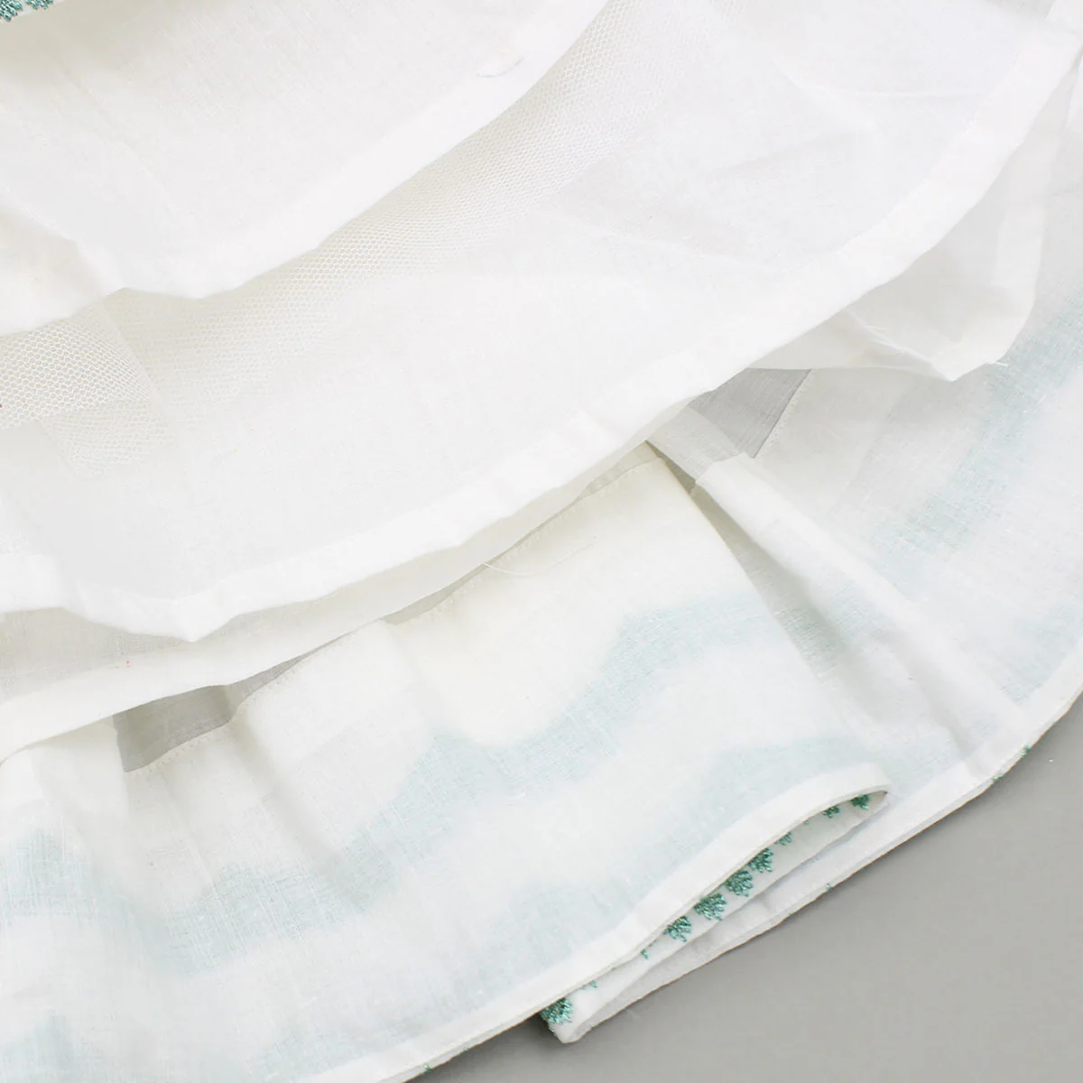 Girls ivory embroidered lehenga choli set with dupatta for festivals