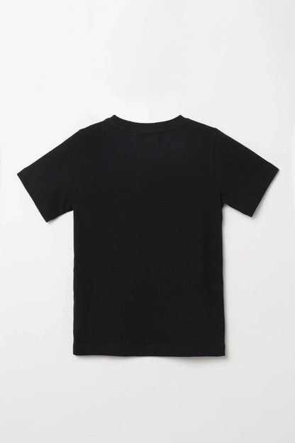 Alluring Luxe  Black gel printed T-shirt