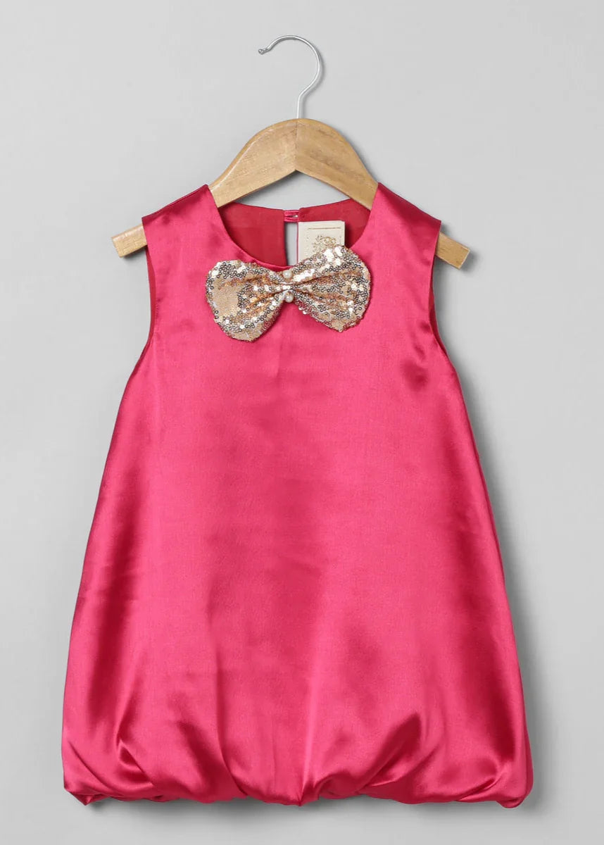 Cherry Red Balloon Dress for Girls