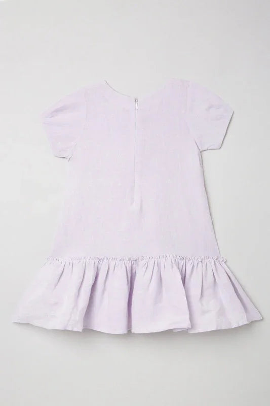 Lavender Breeze Linen Dress for Girls