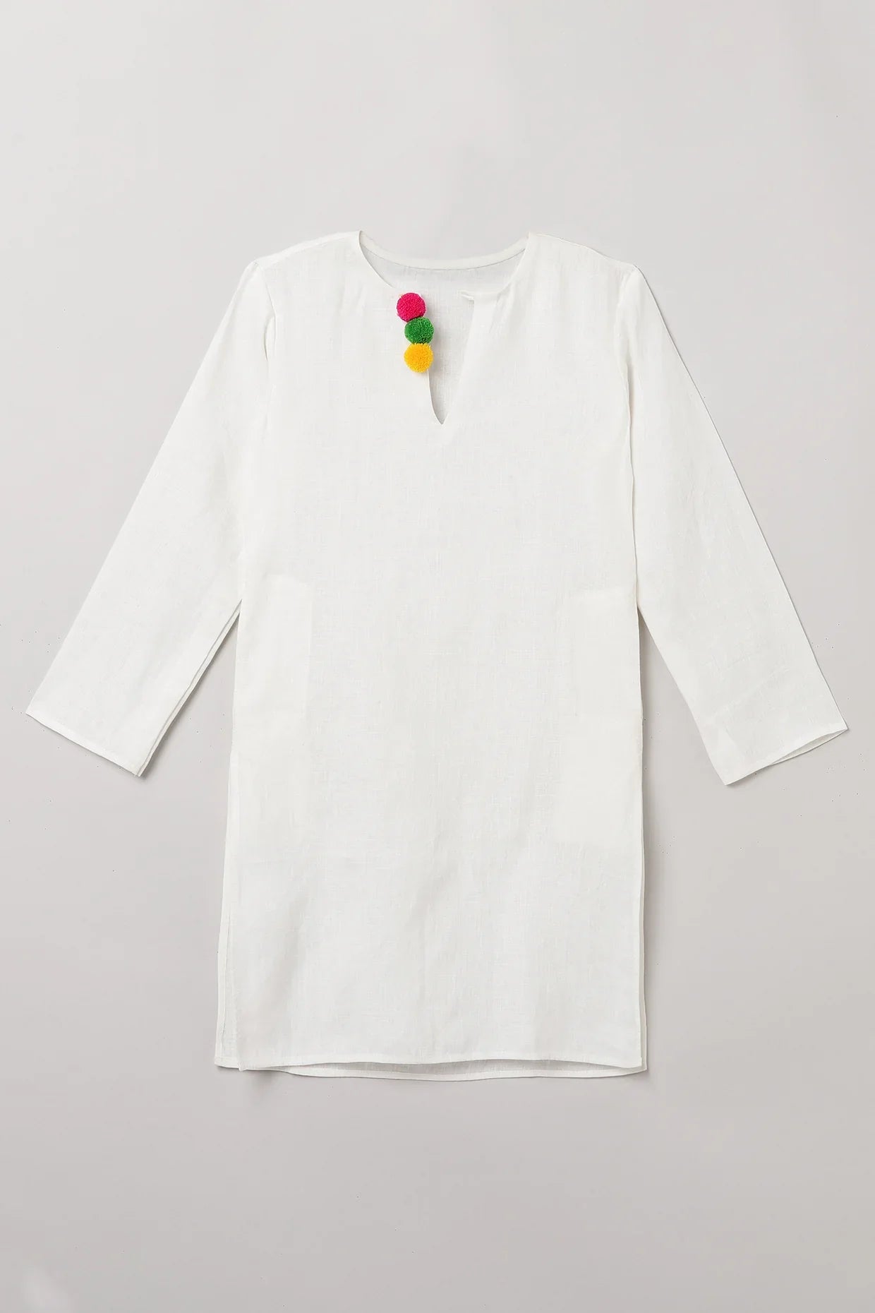 BYB White Cotton Kurta Pajama Set