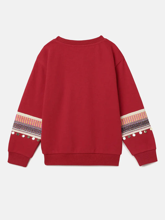 Red “YEAH!” Print Sweatshirt – Unisex