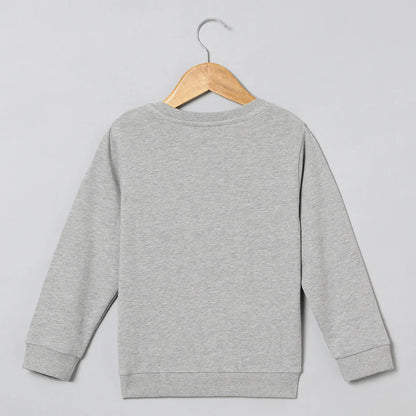 Roar Mode Tiger Embroidered Sweatshirt – Grey