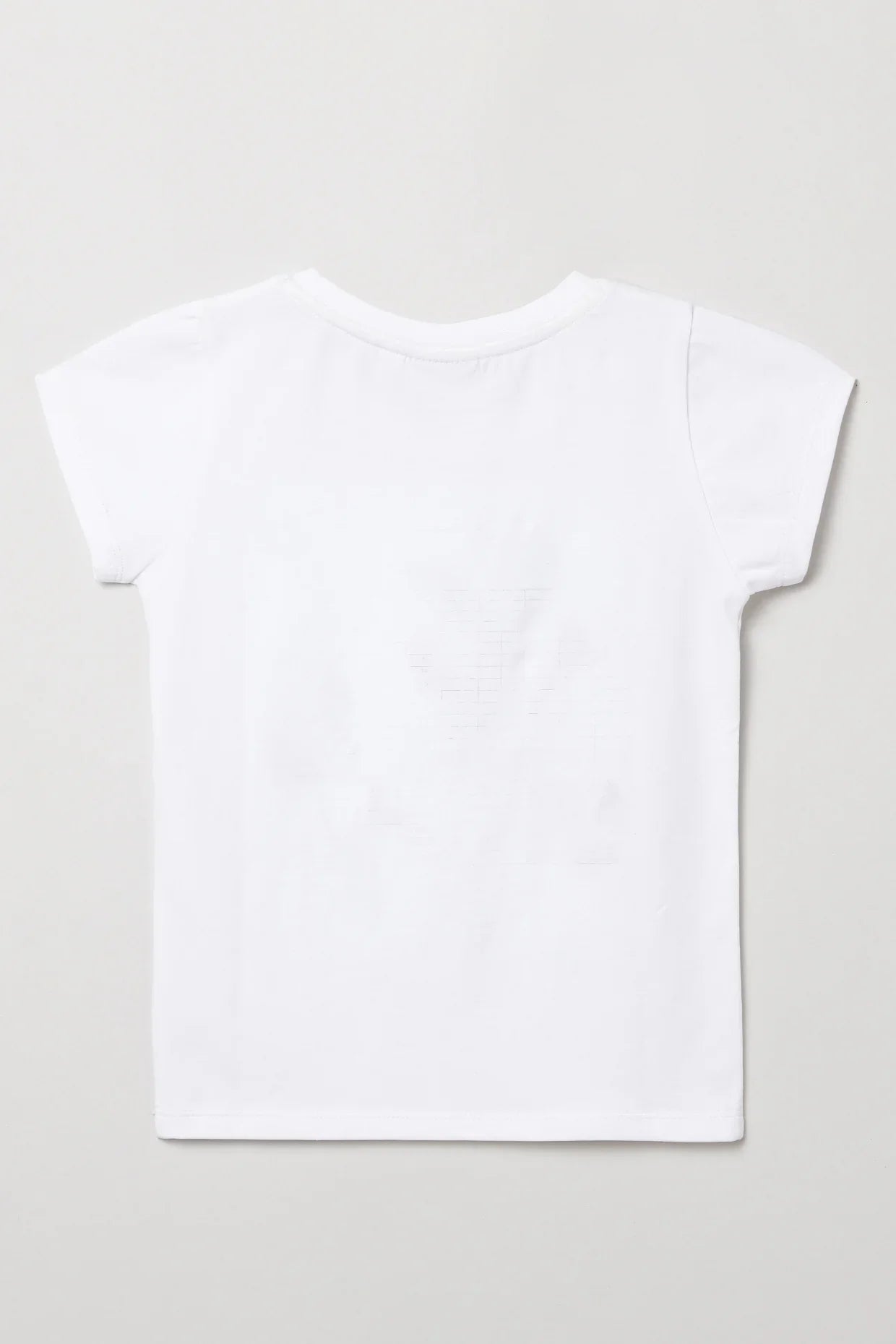 White Bird & Flower Printed T-Shirt with Sequin Detail