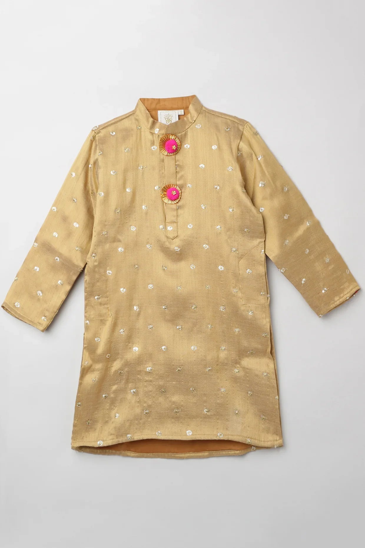 Golden Glow Mirror Work Kurta Set