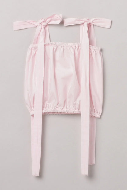 Baby Pink Strap Top & Skirt Set for Girls