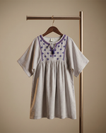 Load image into Gallery viewer, Neutral Beige Premium Cotton Dress for Girls | Soft &amp; Comfortable Kidswear
