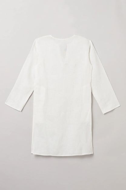BYB White Cotton Kurta Pajama Set