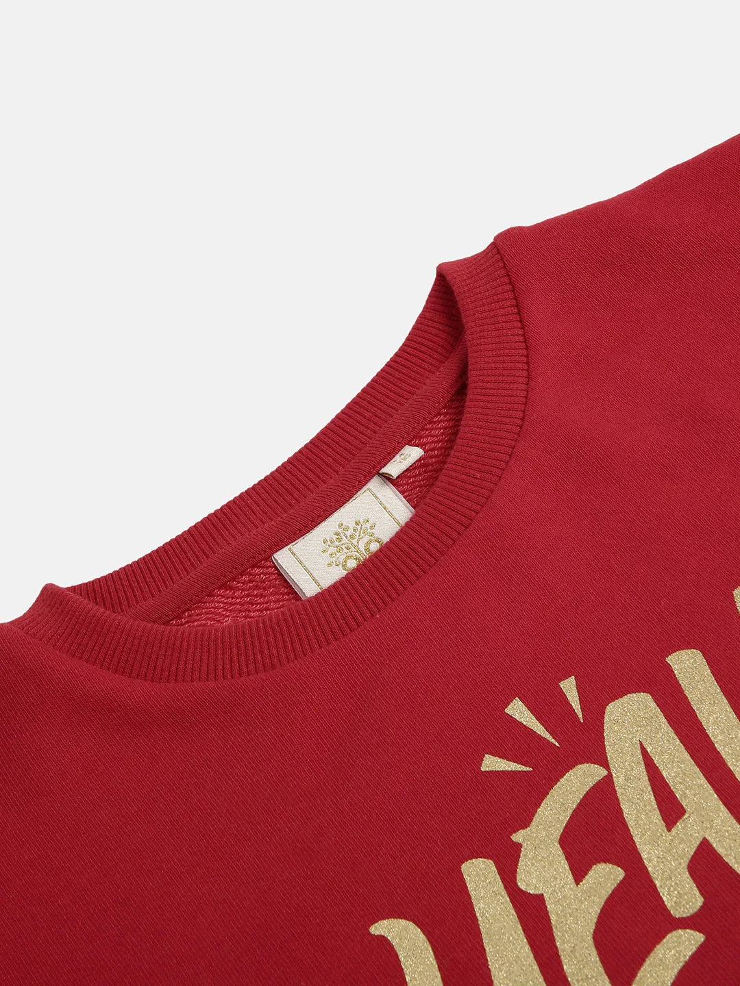 Red “YEAH!” Print Sweatshirt – Unisex