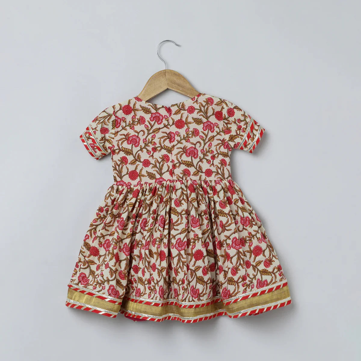 Multicolor Jaipur Floral Printed Kurti Sharara Set for Girls