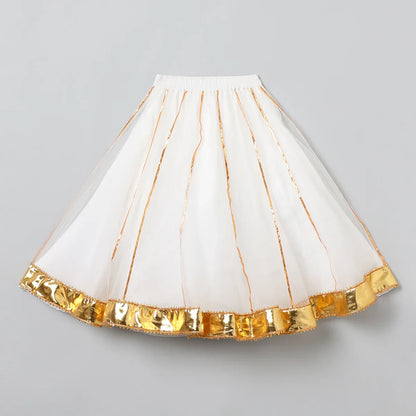 Yellow & White Gota Work Lehenga Set