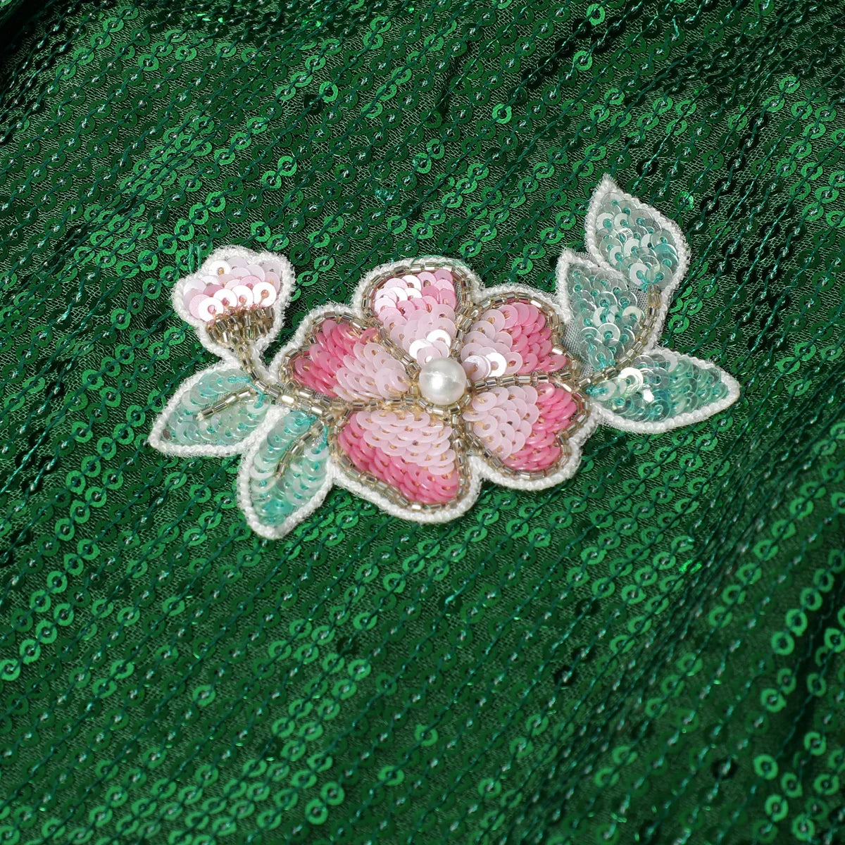 Emerald Green Sequin Party Jacket for Girls