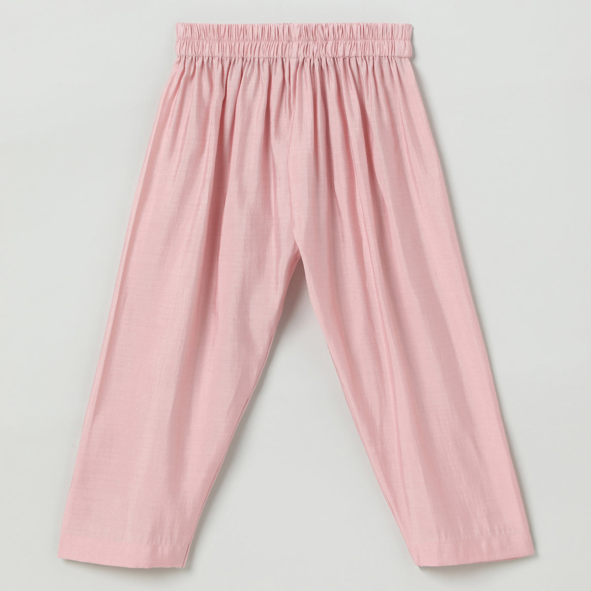 Dusty pink chanderi silk  kurta with pyjama set