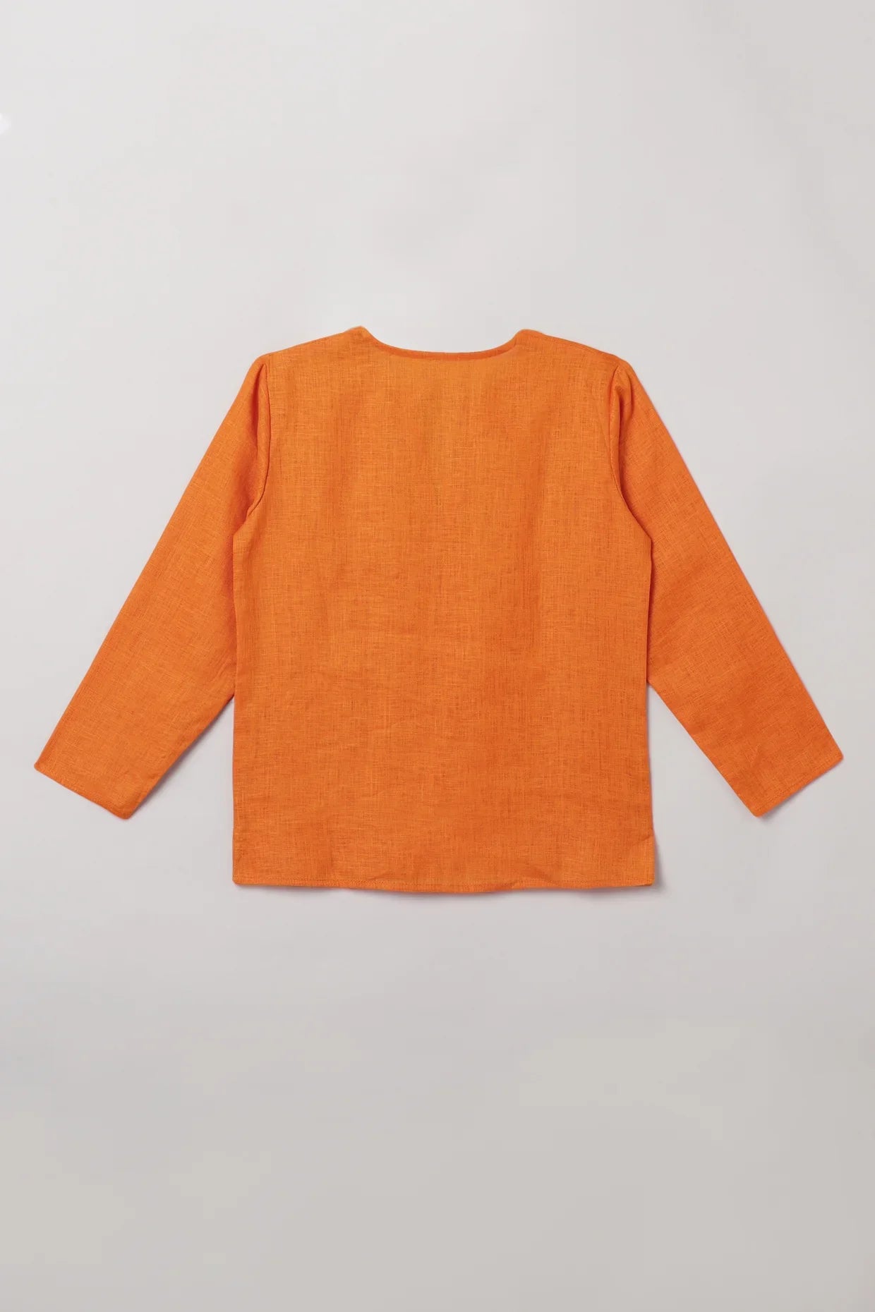 Festive Orange Kurta Dhoti Set