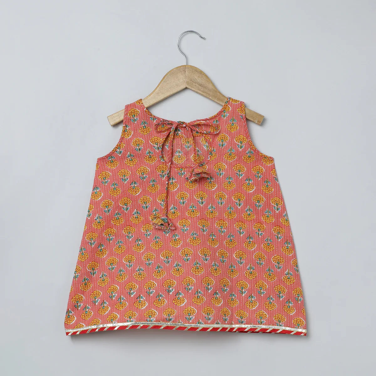 Light Orange, Red & Yellow Ethnic Set for Girls