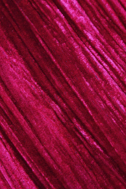 Velvet Charm Fuchsia Flare Dress