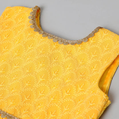 Golden Glow Embroidered Sharara Set