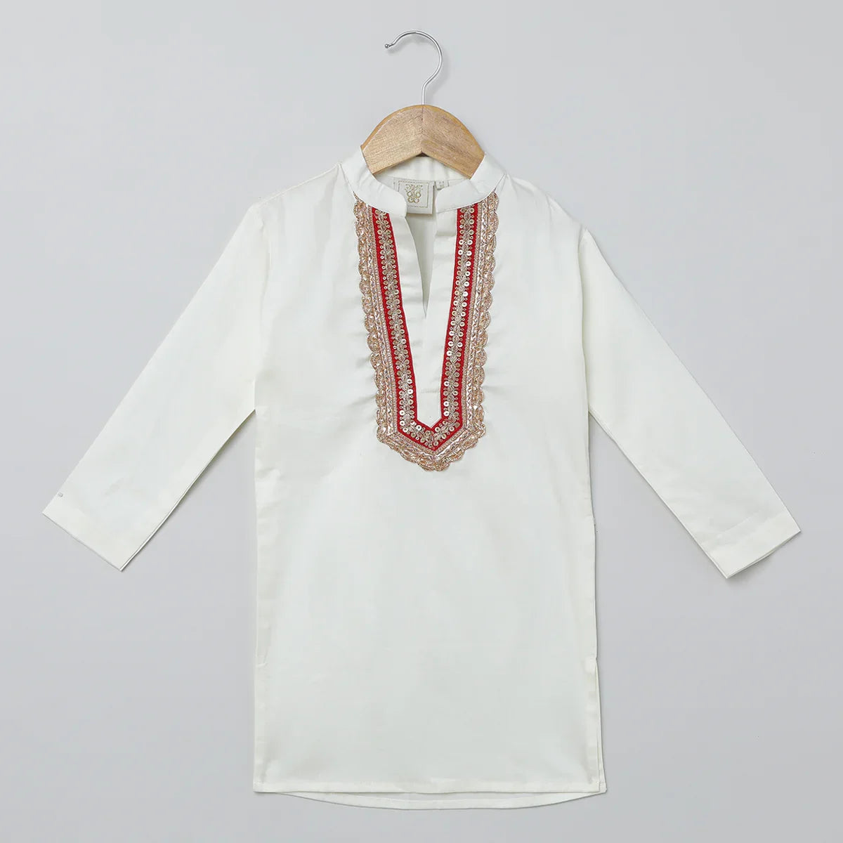 White & Red Ethnic Set for Boys