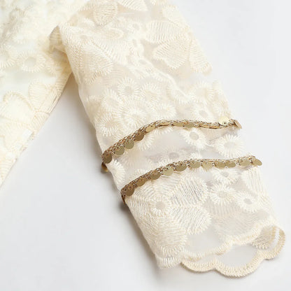 Off-White Organza Kurta Sharara Set with Mustard Dupatta