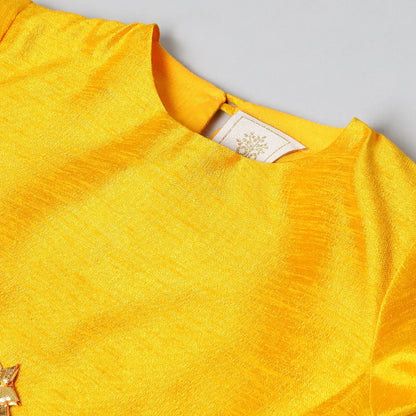 Yellow & White Gota Work Lehenga Set