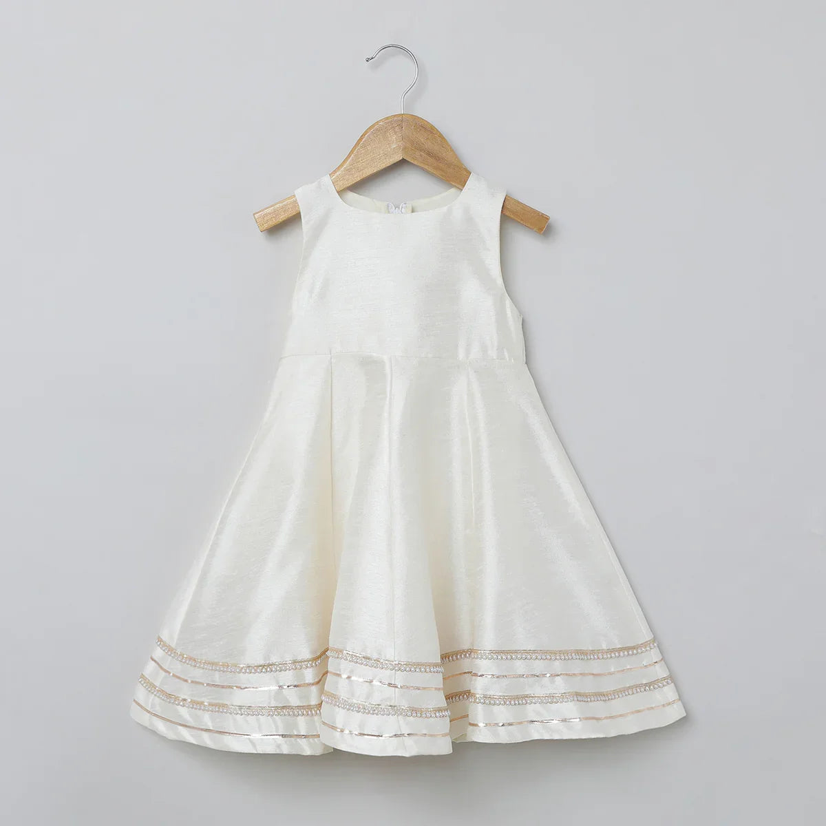 Baby Pink & White Dress with Embroidered Jacket for Girls