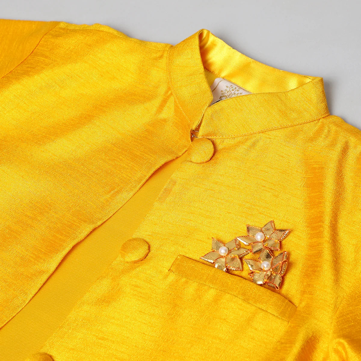Sunlit Charm Matka Silk Kurta Set