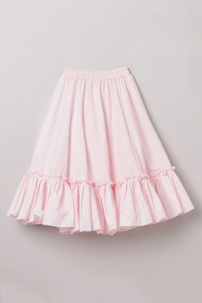 Baby Pink Strap Top & Skirt Set for Girls