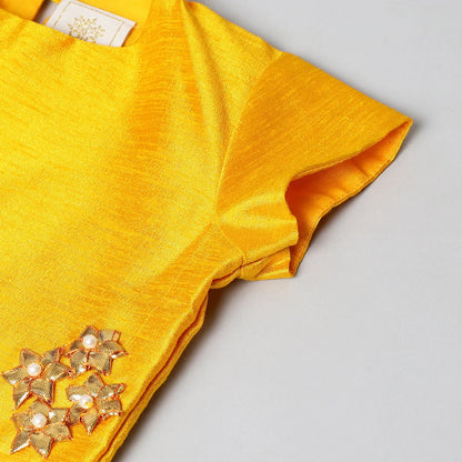 Yellow & White Gota Work Lehenga Set