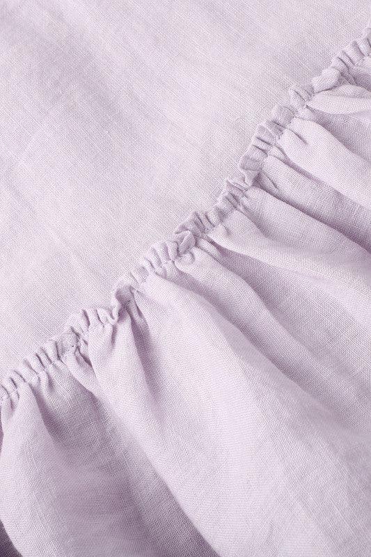 Lavender Breeze Linen Dress for Girls