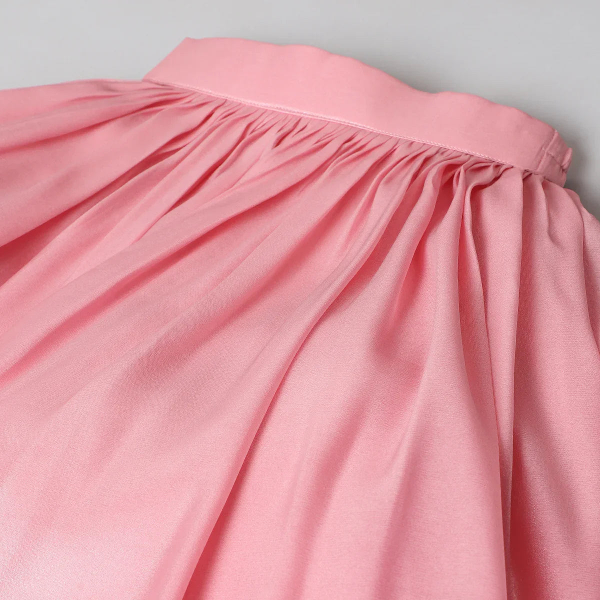 Velvet Blouse & Shiny Organza Skirt Set