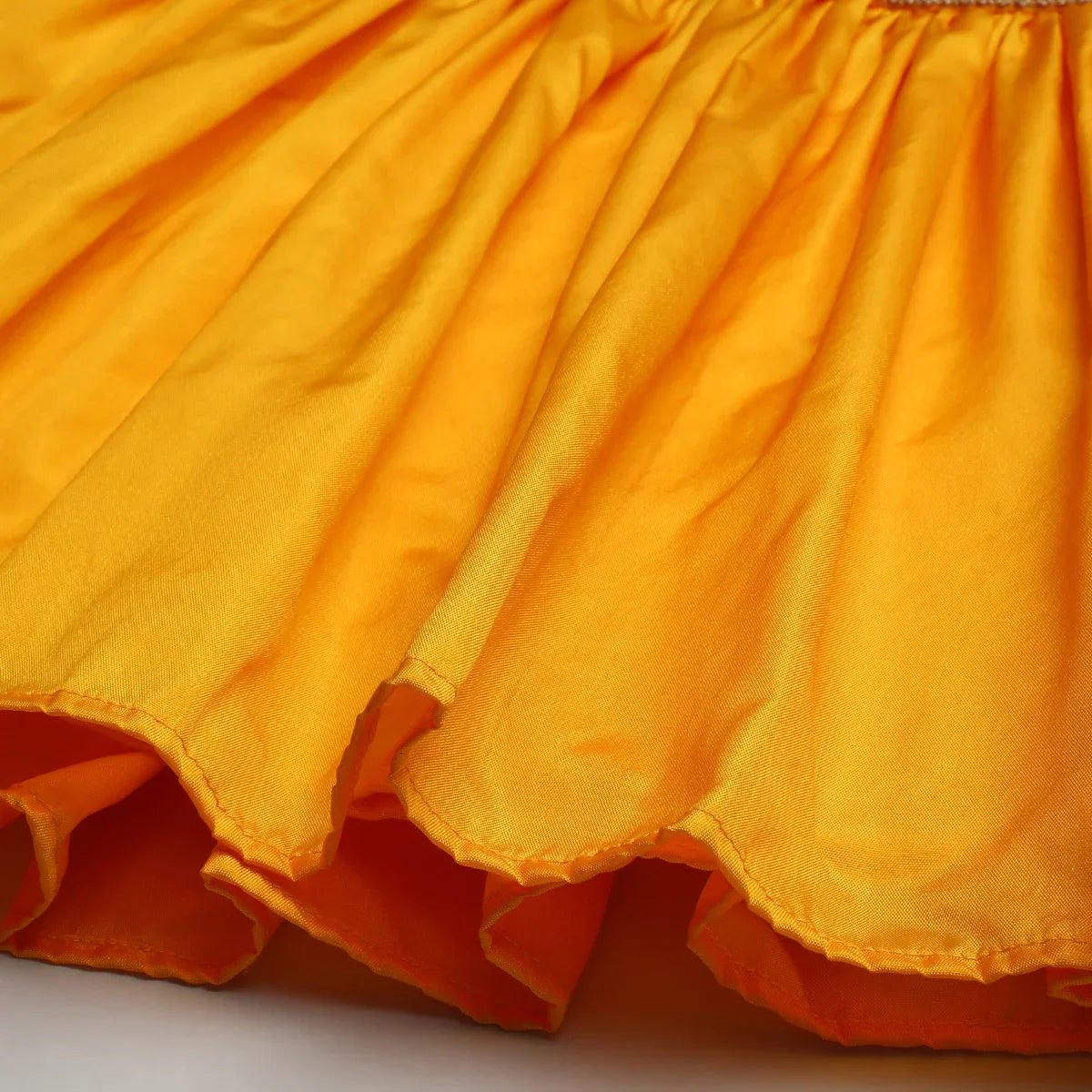 Yellow Zari Work Top & Pant Set